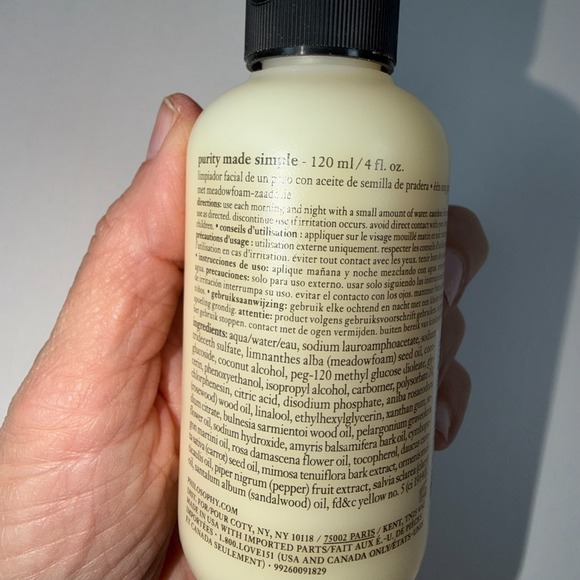 Philosophy Purity Made Simple One Step Cleanser 4oz/120ml New Sealed - Picture 3 of 5